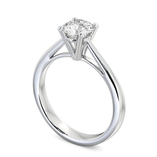 Round Diamond Engagement Ring 9K White Gold Solitaire - Albury ENRD8_WG_SIDE