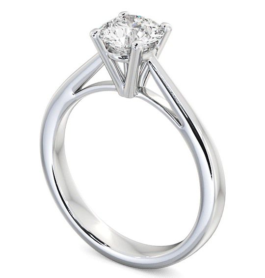 Round Diamond High Set Engagement Ring 9K White Gold Solitaire ENRD8_WG_THUMB1