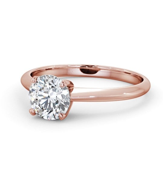  Round Diamond Engagement Ring 18K Rose Gold Solitaire - Ora ENRD91_RG_THUMB2 