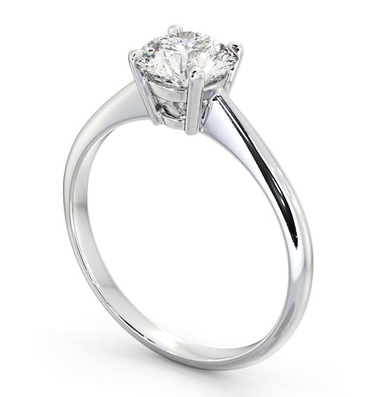 Round Diamond Engagement Ring Palladium Solitaire - Ora ENRD91_WG_THUMB1