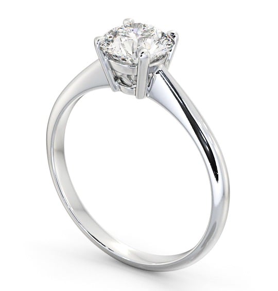 Round Diamond Classic Engagement Ring Palladium Solitaire ENRD91_WG_THUMB1