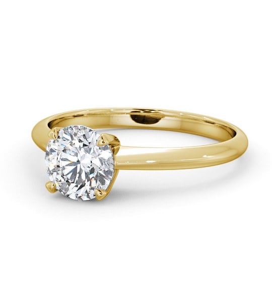 Round Diamond Classic Engagement Ring 18K Yellow Gold Solitaire ENRD91_YG_THUMB2 
