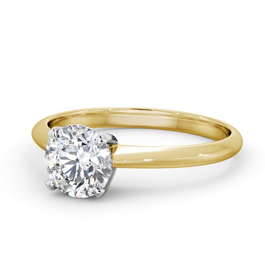 Ora Round Diamond Engagement Ring Four Claw ENRD91_YWG_THUMB2 