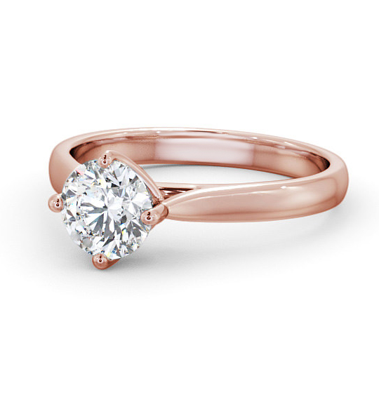 Iris Round Diamond Engagement Ring Basket Setting Pinched Band ENRD95_RG_THUMB2 