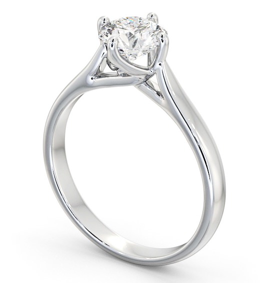 Round Diamond Trellis Style Engagement Ring Platinum Solitaire ENRD95_WG_THUMB1 