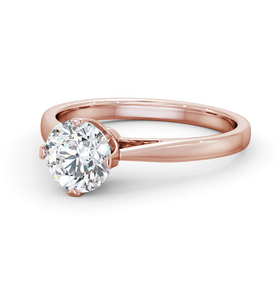 Floria Round Diamond Engagement Ring Basket Setting Tapered Band ENRD96_RG_THUMB2 