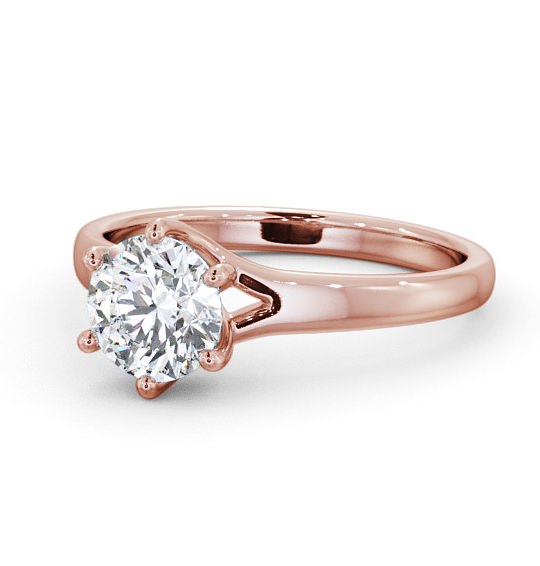  Round Diamond Engagement Ring 18K Rose Gold Solitaire - Amalia ENRD97_RG_THUMB2 