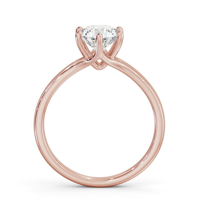 Round Diamond Engagement Ring 18K Rose Gold Solitaire - Amalia ENRD97_RG_UP