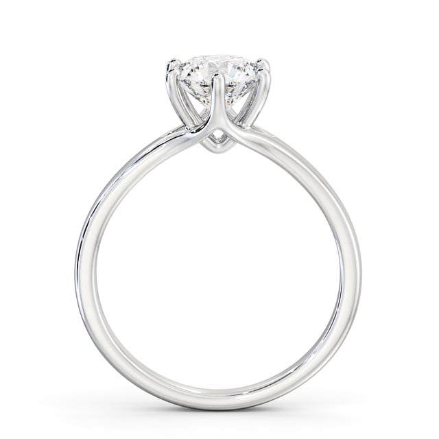 Round Diamond Engagement Ring Platinum Solitaire - Amalia ENRD97_WG_UP