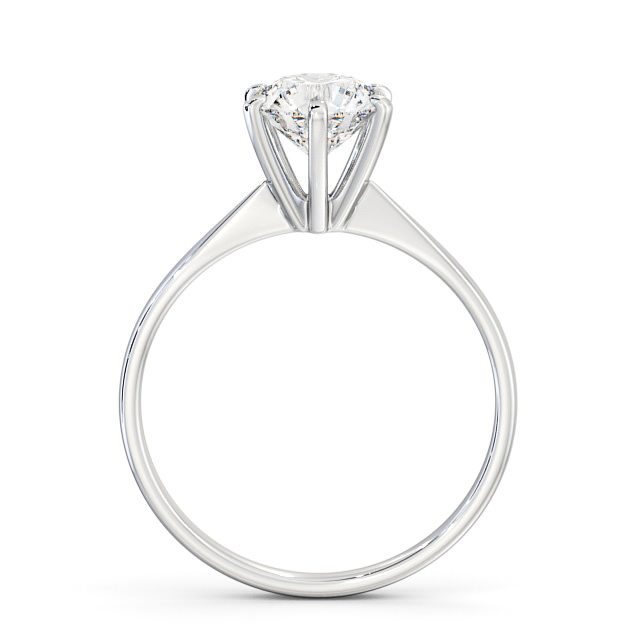 Round Diamond Engagement Ring 18K White Gold Solitaire - Brook ENRD98_WG_UP