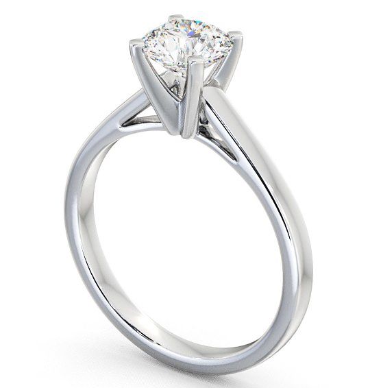 Round Diamond 4 Prong Engagement Ring Platinum Solitaire ENRD9_WG_THUMB1