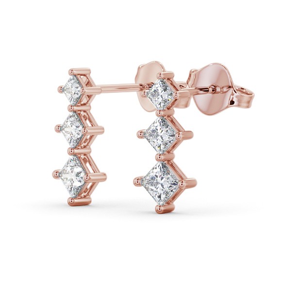 Journey Princess Diamond Trilogy Earrings 18K Rose Gold ERG103_RG_THUMB1 