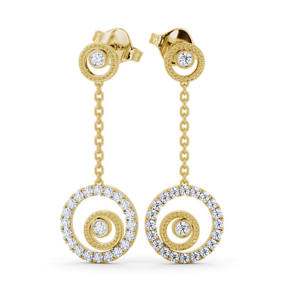 Comrie Drop Earrings Round Diamond ERG104_YG_THUMB2 
