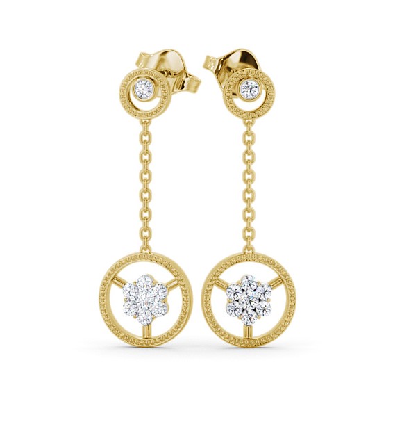 Vivienne Drop Earrings Round Diamond ERG106_YG_THUMB2 