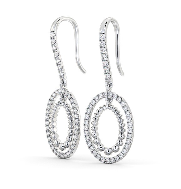 Drop Round Diamond 0.60ct Earrings 9K White Gold ERG107_WG_THUMB1 