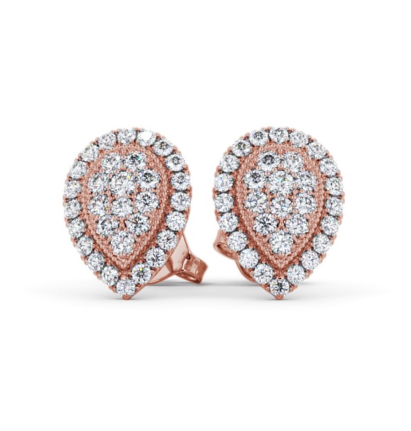  Cluster Round Diamond 1.05ct Earrings 18K Rose Gold - Laramie ERG116_RG_THUMB2 