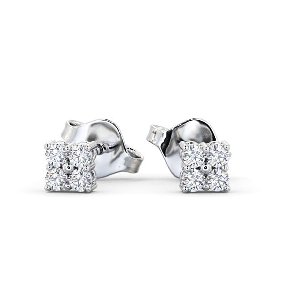 Cluster Round Diamond Earrings 18K White Gold ERG123_WG_THUMB2 