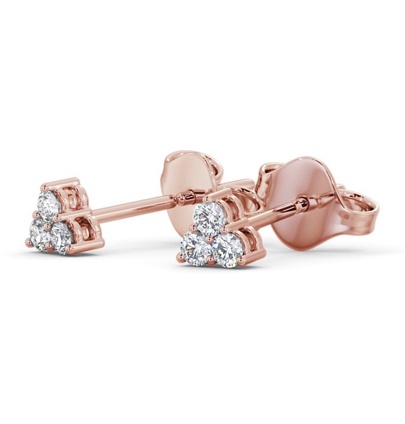 Cluster Round Diamond Triangle Design Earrings 18K Rose Gold ERG124_RG_THUMB1