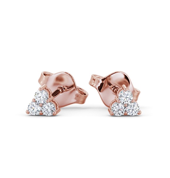 Cluster Round Diamond Triangle Design Earrings 9K Rose Gold ERG124_RG_THUMB2 