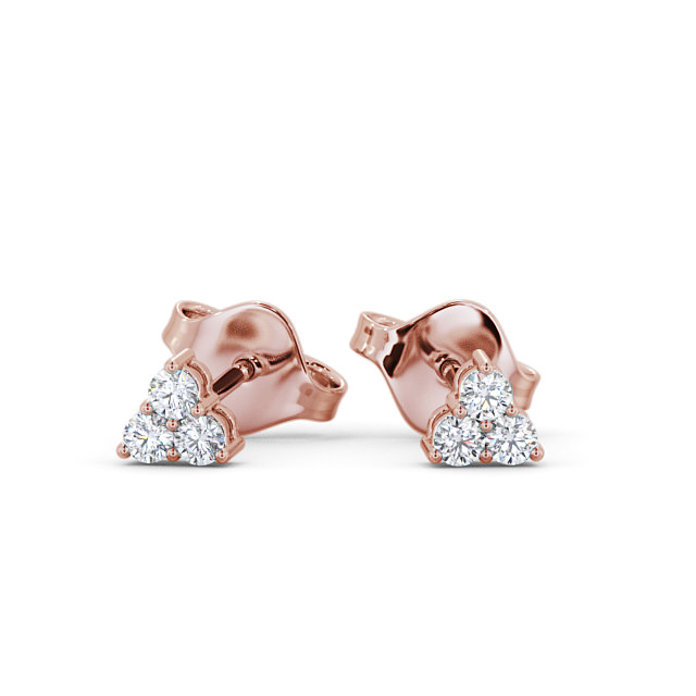 Cluster Round Diamond Earrings 9K Rose Gold - Tilford ERG124_RG_UP