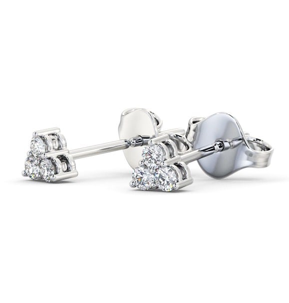 Cluster Round Diamond Triangle Design Earrings 9K White Gold ERG124_WG_THUMB1