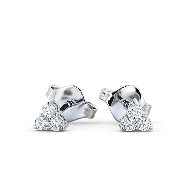 Cluster Round Diamond Earrings 18K White Gold - Tilford ERG124_WG_UP