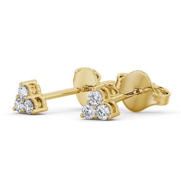 Cluster Round Diamond Earrings 9K Yellow Gold - Tilford ERG124_YG_THUMB1
