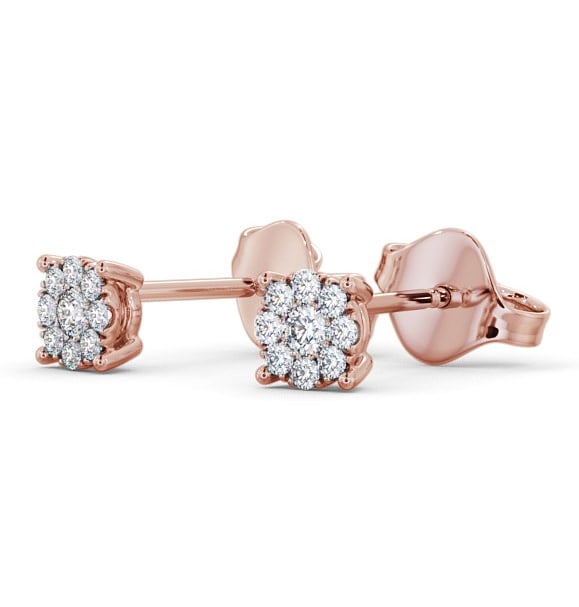  Cluster Halo Round Diamond Earrings 9K Rose Gold - Lindale ERG137_RG_THUMB1 