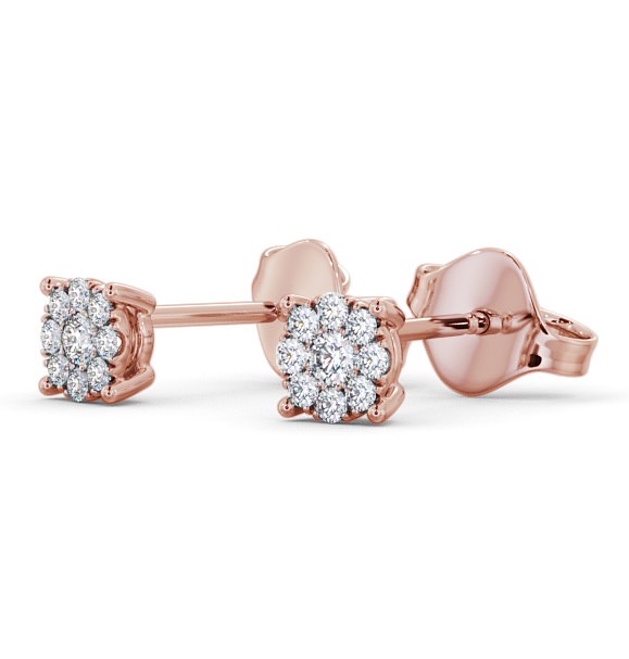 Cluster Halo Round Diamond Earrings 18K Rose Gold ERG137_RG_THUMB1 