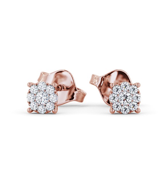 Cluster Halo Round Diamond Earrings 18K Rose Gold ERG137_RG_THUMB2 