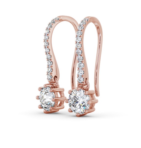 Drop Round Diamond Regal Earrings 18K Rose Gold ERG139_RG_THUMB1 