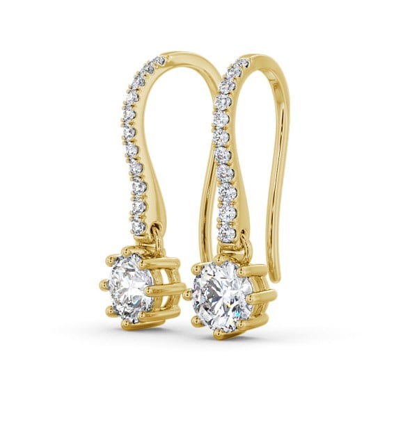 Drop Round Diamond Regal Earrings 9K Yellow Gold ERG139_YG_THUMB1