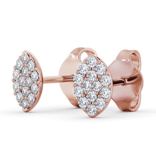 Marquise Style Round Diamond Earrings 18K Rose Gold - Reyes ERG143_RG_THUMB1