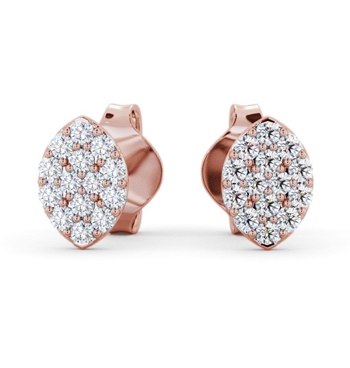  Marquise Style Round Diamond Earrings 18K Rose Gold - Reyes ERG143_RG_THUMB2 