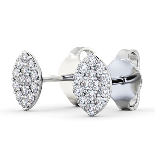 Marquise Style Round Diamond Earrings 18K White Gold ERG143_WG_THUMB1