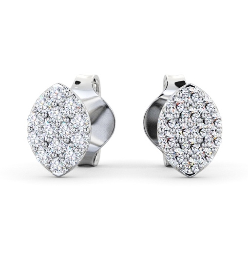 Marquise Style Round Diamond Earrings 18K White Gold ERG143_WG_THUMB2 