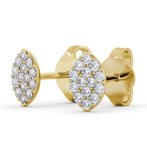 Marquise Style Round Diamond Earrings 18K Yellow Gold ERG143_YG_THUMB1