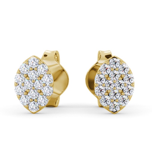 Reyes Marquise Shape Cluster Earrings Round Diamond ERG143_YG_THUMB2 