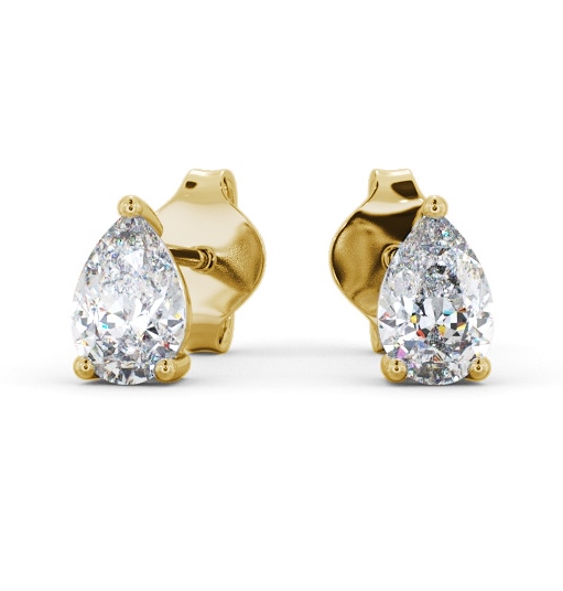  Pear Diamond Four Claw Stud Earrings 9K Yellow Gold - Aleah ERG146_YG_THUMB2 
