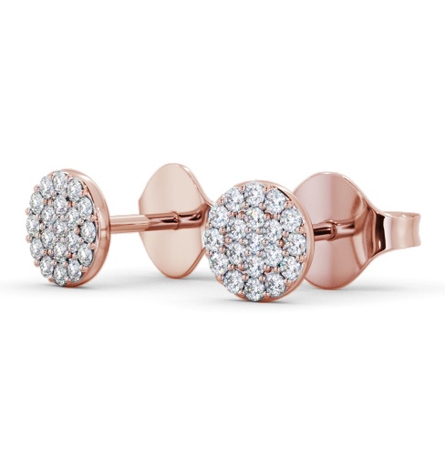 Cluster Style Round Diamond Earrings 18K Rose Gold ERG148_RG_THUMB1