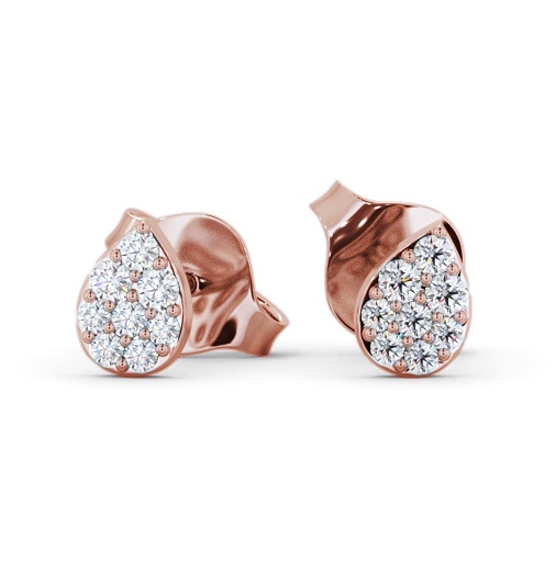  Pear Style Round Diamond Earrings 9K Rose Gold - Lancas ERG154_RG_THUMB2 