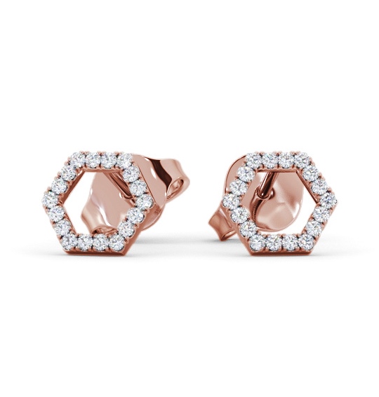 Romily Hex Shape Cluster Earrings Round Diamond ERG164_RG_THUMB2 