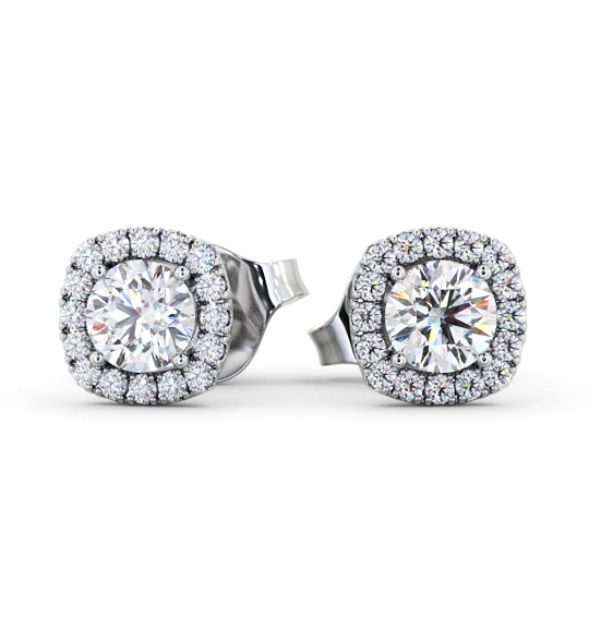  Halo Round Diamond Earrings 9K White Gold - Lochel ERG165_WG_THUMB2 
