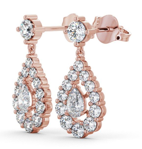 Drop Pear Diamond Glamorous Earrings 9K Rose Gold ERG18_RG_THUMB1