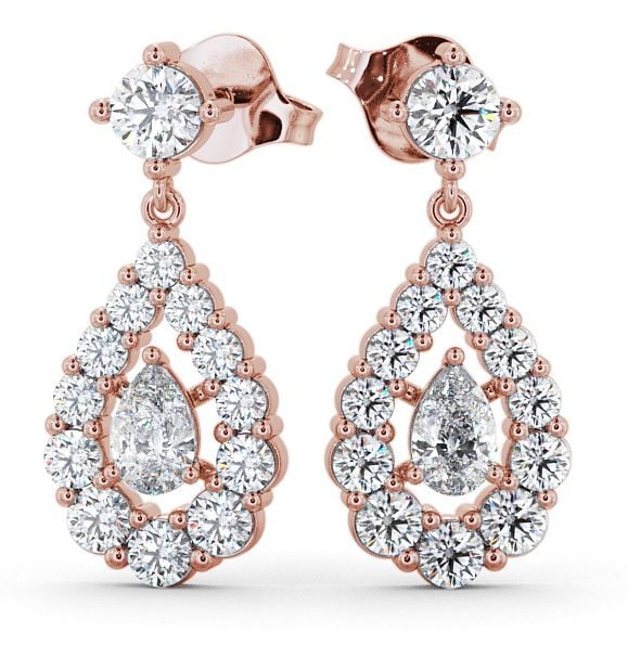 Drop Pear Diamond Glamorous Earrings 18K Rose Gold ERG18_RG_THUMB2 