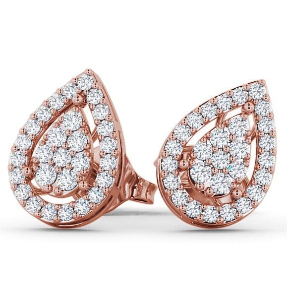  Cluster Round Diamond Earrings 9K Rose Gold - Seale ERG19_RG_THUMB2 