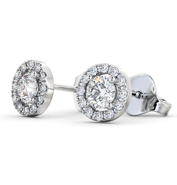 Halo Round Diamond Earrings 9K White Gold ERG1_WG_THUMB1