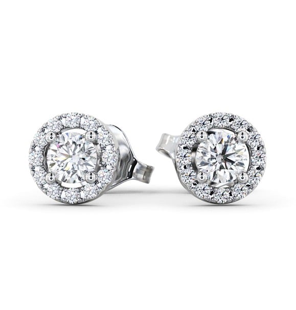 Halo Round Diamond Earrings 9K White Gold ERG1_WG_THUMB2 