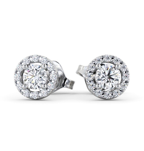  Halo Round Diamond Earrings 9K White Gold - Adare ERG1_WG_THUMB2 