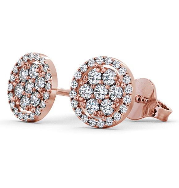 Cluster Round Diamond Earrings 18K Rose Gold - Avra ERG20_RG_THUMB1